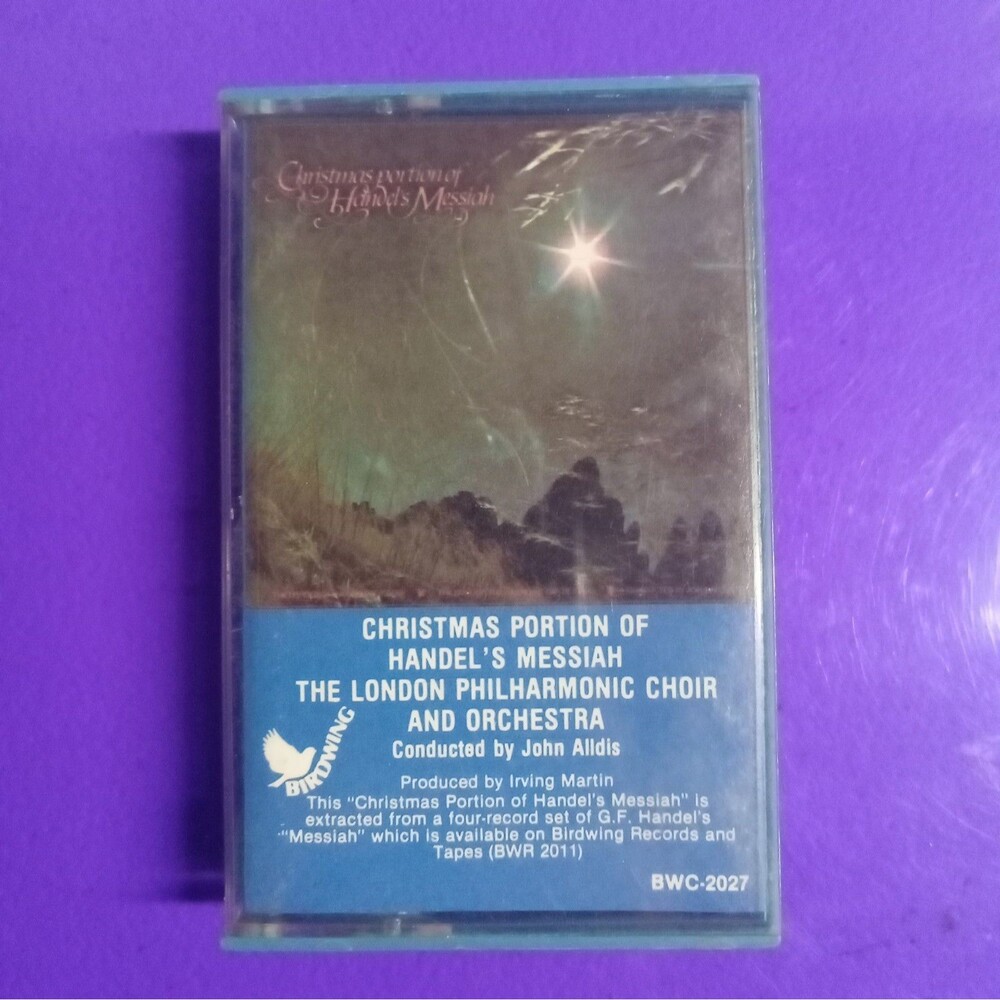 Christmas Portion of Handel’s Messiah London Philharmonic choir Cassette Tape